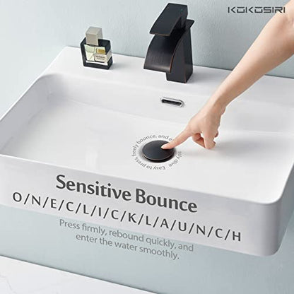 KOKOSIRI Pop Up Sink Drain with Strainer Basket, Oil Rubbed Bronze Bathroom Sink Drain with Detachable Hair Catcher Anti Clogging for Vanity Vessel Sink Without Overflow, C1002ORB - color: Oil Rubbed Bronze
