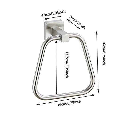 Brushed Nickel Towel Ring for Bathroom 2 Pack, Kitchen Bath Towel Holder Hangers Wall Mount Heavy Duty Stainless Steel - color: Brushed Nickel, size: 2 Pack