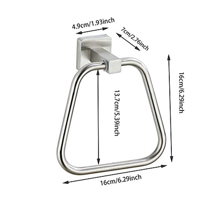 Brushed Nickel Towel Ring for Bathroom 2 Pack, Kitchen Bath Towel Holder Hangers Wall Mount Heavy Duty Stainless Steel - color: Brushed Nickel, size: 2 Pack