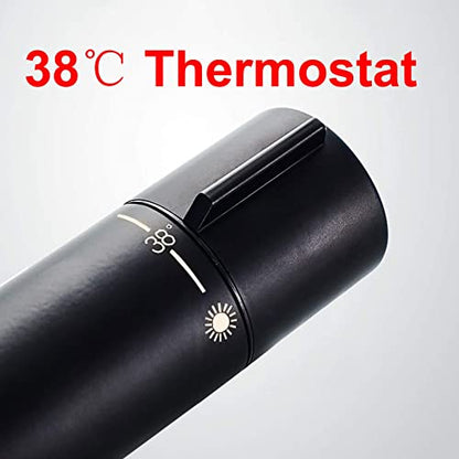 Thermostatic Shower System Bathroom, Wall Mounted Shower Set Modern with Overhead Shower Head, Adjustable Shower Mixer Set for Hotel Gym,Silver,Black - color: Black