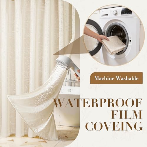 Modern Shower Curtains for Bathroom - 72”x72” Dirty Resistant Shower Curtains Waterproof with Hooks- 30 Days Keep Clean,Reducing Water Residue - Ideal for Any Bath Decor Fits Home,Hotel