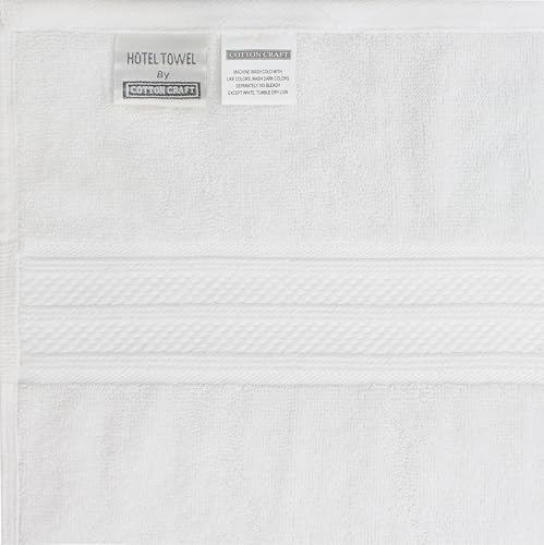 COTTON CRAFT Soft Giant Bath Sheet - 2 Pack 100% Cotton White Bath Towel | Oversized Extra Large 35x70 inches Luxurious 600 GSM Super Soft Absorbent Quick Dry Bathroom Shower Hotel Spa Towel Sheet - color: White - 2 Pack Bath Sheet