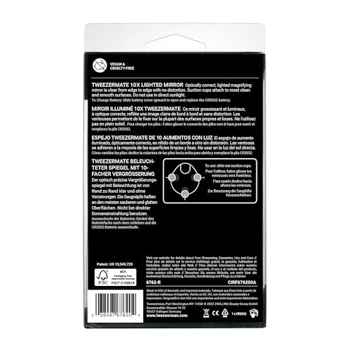 Tweezerman Tweezermate 10X Lighted Mirror Clear and Bright