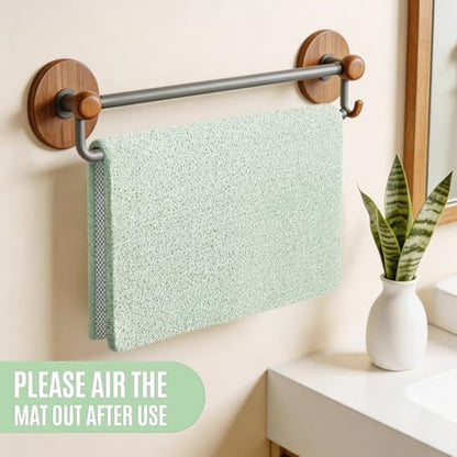 32 * 24in Shower Mat Bathtub Mat Non Slip | Bathmats Non Slip, Quick Drying Foot Scrubber Loofah Mats for Inside Shower, Tub, Bathroom, Home, Mint Green - color: Mint Green, size: 32" x 24" (Rectangular)