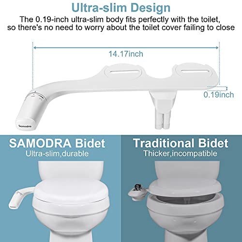 Non Electric Bidet Attachment for Toilet Seat Adjustable Water Pressure Nozzle Bidet Sprayer BBCBBZ