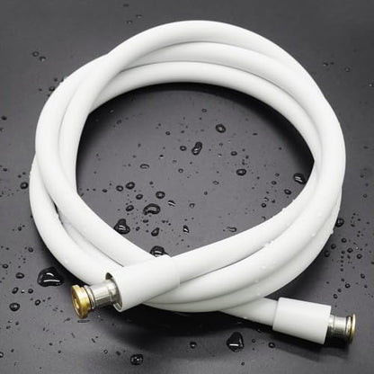 Shower Hose Extra Long, Ultra-Soft Silicone Shower Hose Replacement, Anti-Kink Designed Handheld Shower Head Hose Extension with Brass Insert and Nut, 79 Inches, White - color: White, size: 79 Inches