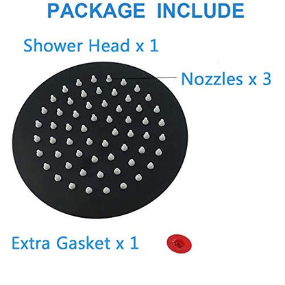 NearMoon Rain Shower Head, Ultra-Thin Design-Pressure Boosting, Awesome Some Experience, High Flow Stainless Steel Rainfall Head (6 Inch,Matte Black) - color: Matte Black, size: 6 Inch