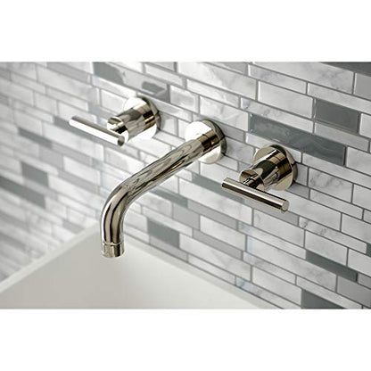 Kingston KS8126CML Wall Mount Bathroom Faucet, Polished Nickel - color: Polished Nickel