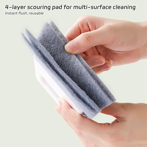 Deep Reach Window Groove Cleaning Brush, Handheld Track Cleaner Tool for Window Slides, Tile Grout, Shutters, Car Vents & Narrow Crevices (Black) - color: Black