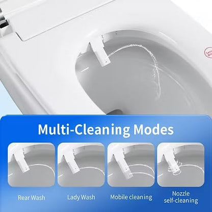 One Piece Smart Bidet Toilet for Bathroom | with Heated Seat, Multi Cleaning Mode, Auto Open & Close Lid, Warm Air Dry, Built-in Water Tank for Low Water Pressure