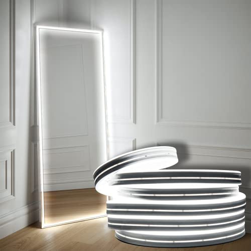 White Mirror Light-16.4ft 600leds Dimmable Hollywood Style Vanity Make Up Light LED Neon Lights (Mirror not Inlcuded) - size: 16.4ft