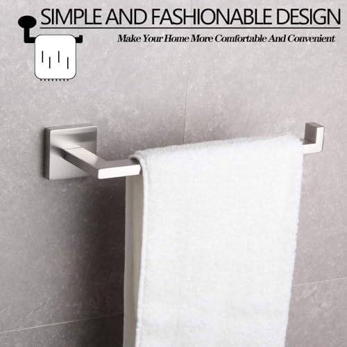 GERZWY SUS 304 Stainless Steel Hand Towel Holder Modern Bathroom Towel Ring Wall Mounted Brushed Finish IG1806-LS - color: Brushed
