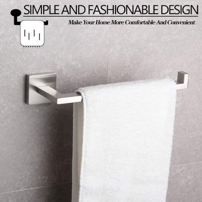 GERZWY SUS 304 Stainless Steel Hand Towel Holder Modern Bathroom Towel Ring Wall Mounted Brushed Finish IG1806-LS - color: Brushed