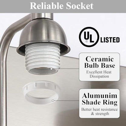 Mecgirn Stainless Steel Milk Glass Bathroom Vanity Light Over Mirror, 4 Light Brushed Nickel Bathroom Light Fixtures with Frosted Glass, Modern Vanity Lighting Wall Mount - color: Brushed Nickel, size: 4 Light