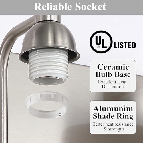Mecgirn Stainless Steel Milk Glass Bathroom Vanity Light Over Mirror, 4 Light Brushed Nickel Bathroom Light Fixtures with Frosted Glass, Modern Vanity Lighting Wall Mount - color: Brushed Nickel, size: 4 Light