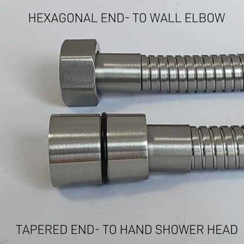 Shower Hose Flexible Stainless Steel Handheld Shower Head Attachment Hose, 69 Inch, Brushed Nickel - color: Brushed Nickel, size: 69-Inch