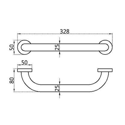 ELLO&ALLO Oil Rubbed Bronze Bathroom Shower Grab Bar, Home Care Bath Handrail (12 Inch) - color: Oil Rubbed Bronze, size: 12 Inch