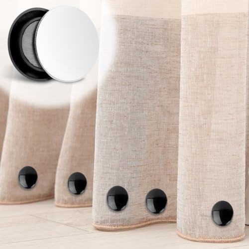 Magnetic Shower Curtain Weights, 10Pack Heavy Duty Shower Liner Weights with Rubber Covered, Rust-Free Curtain Counterweight, Windproof for Drapery, Tablecloth & Outdoor Flag - color: Black