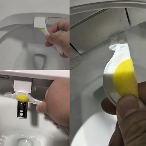 6 Pack Bidet Sprayer Cleaning Brush with Sponge Scrubber Bristles Smart Toilet Spraying Nozzle Brushes for Bidet Attachment Smart Bidet Toilet Seat Electronic Bidets Warm Water Air Dryer Tube