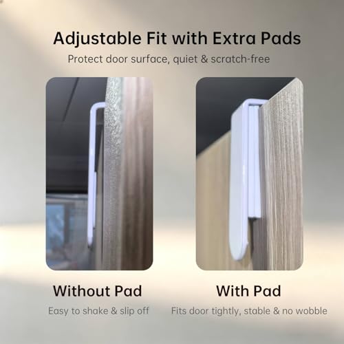 Over The Door Drying Rack, 2-Pack Foldable Door Hooks for Hanging Clothes | Towels | Robes | Coats | Bags, Door Hanger for Laundry | Bathroom | Closet - White