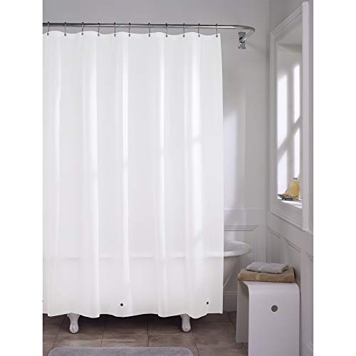 Zenna Home Shower Curtain Liner, Heavyweight Transparent Liner for Showers and Bathtubs with Rustproof Grommets and Weighted Hem, 8-Gauge EVA, 70 x 71 Inches, White - size: 71"W x 70"L (Pack of 1)