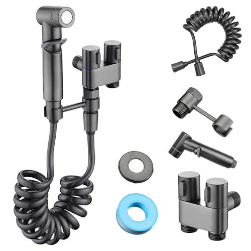 Handheld Bidet Sprayer for Toilet, Stainless Steel with Adjustable Pressure Valve & 78-Inch Hose, Easy Installation Sprayer Kit for Feminine Wash, Muslim Shower & Diaper Cleaning
