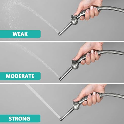 BARROCK Bidet Sprayer for Existing Toilet, Advanced Handheld Ergonomic Jet Spray Set with Precision Water Pressure Control for Muslim Shower/Feminine Hygiene/Pet Cleaning, Bruhsed Nickel - color: Brushed Nickel