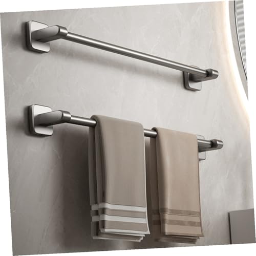 Self-Adhesive No Drill Towel Bar Wall-Mounted Bathroom Rack Heavy Duty Holder for Quick-Dry Towels Kitchen Toilet Organizer Space-Saving