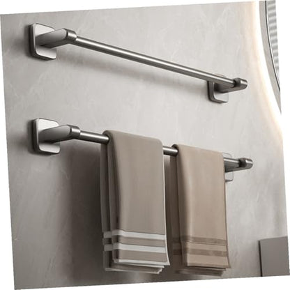 Self-Adhesive No Drill Towel Bar Wall-Mounted Bathroom Rack Heavy Duty Holder for Quick-Dry Towels Kitchen Toilet Organizer Space-Saving