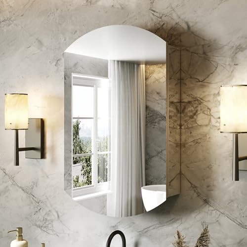 20 x 31 in Medicine Cabinet with Mirror and Side Panels, Silver | Surface or Recessed Medicine Cabinet Mirror with Storage, Adjustable Shelves, Aluminum Alloy Frame, Assembly Required - size: 20''x31''(V2)