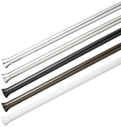 Amazon Basics No Drill, Non Slip Tension Curtain Rod, Adjustable Length 24-36", Classic Finial, Bronze - color: Bronze, size: 24-36"