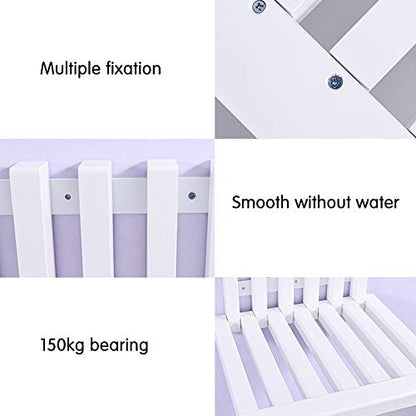 Folding Chair Wall-Mounted Invisible Shoe-Changing Stool Made of Solid Wood Wall Seat Folding with Support Legs Saving Space Suitable for Various Occasions Blue - color: Blue