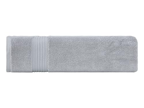 Milara Plush Turkish Cotton Bath Sheet, Silver Gray, 700 GSM, 35x70 in | Oversized 35x70in | 700 GSM Turkish Combed Cotton | Air-Spun Construction for a Plush Feel | OEKO-TEX® Standard 100 Certified - color: Silver Gray, size: Bath Sheet (1 Pcs) - 35" x 7