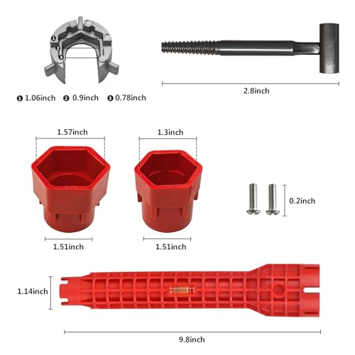 8-in-1 Sink Wrench – Multifunctional Plumbing Tool for Faucet, Pipe & Aerator Repair, ABS & Zinc Alloy Basin Wrench with Extended Reach for Kitchen & Bathroom