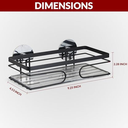 2-Pack Corner Shower Caddy - No Drill Corner Shower Shelves, Rust-Resistant Bathroom Organizer for Shampoo, Soap & Toiletries, Black - style: RECTANGLE