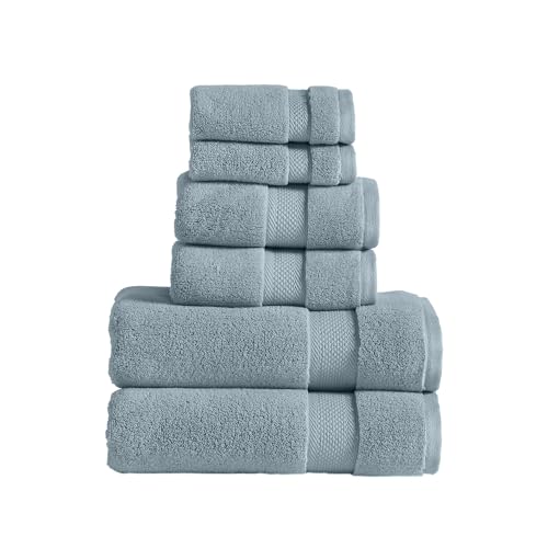 Modern Threads Luxury 6-Piece Quick-Dry Towel Set – Plush & Ultra-Absorbent for Spa-Like Experience, Sea - color: Sea