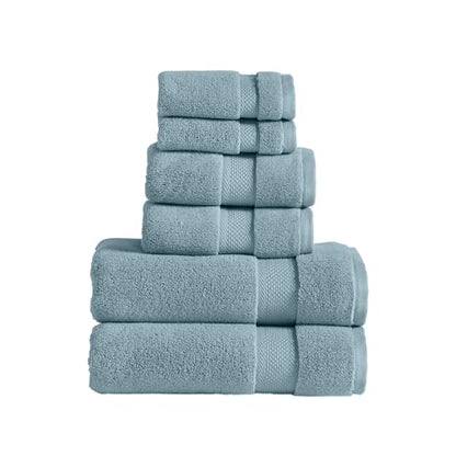 Modern Threads Luxury 6-Piece Quick-Dry Towel Set – Plush & Ultra-Absorbent for Spa-Like Experience, Sea - color: Sea