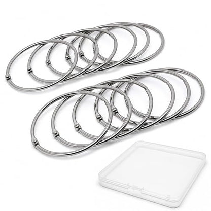 12 Pack 304 Stainless Steel Shower Curtain Rings, Rustproof 58mm ID | Openable hinged hooks, 58mm / 2.28" inner diameter, 3mm heavy duty wire, polished opening, double rivets - color: 12 Pack