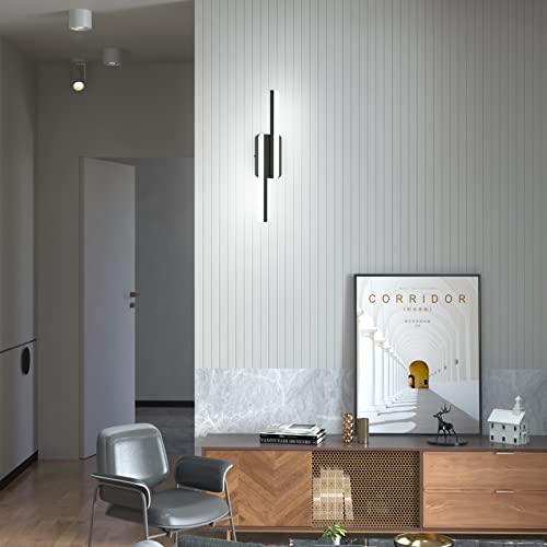 Ralbay Modern LED Black Vanity Light 24inch 24W Frosted Aluminum LED Matte Black Vanity Light for Bathroom Lighting Fixtures White Light 6000K - color: Black, size: 24 inch
