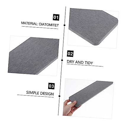 Water Absorbent Diatomite Mat for Quick Drying Sink Countertop Use for Bathroom Accessories