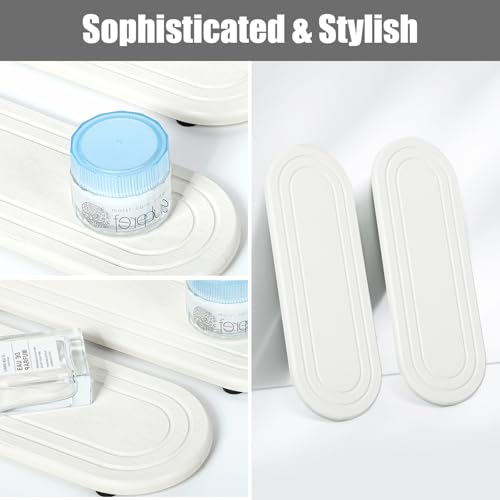 2PCS Water Absorbing Stone Tray, Fast Drying Diatomite Stone Sink Tray, Water Absorbent Diatomite Coasters, Stones Soap Trays for Kitchen Sink, Bathroom Counter Hand Soap Dish & Holders - color: 2pcs 21×10cm White Oval