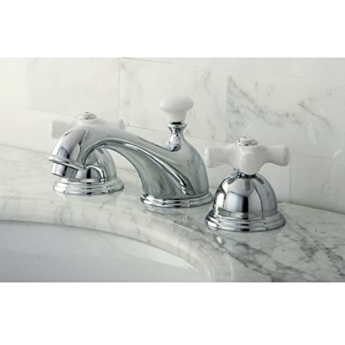 Kingston Brass KS3966PX Restoration Widespread Bathroom Faucet, Polished Nickel, 6.5 x 3.5 x 3.06 - color: Polished Nickel