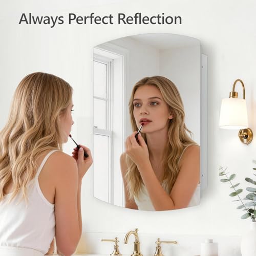 22x30 inch Medicine Cabinet Frameless Bathroom Mirror Cabinet Recess or Surface Mounted Medicine Cabinet with Mirror Cabinet for Bathroom Living Room Toilet Kitchen - size: CM1015-2230