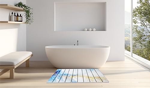 Stone Drying Mat for Kitchen Counter - Quick Dry Stone Dish Drying Mat, Large Non-Slip Stone Bath Mats for Bathroom & Kitchen Sink, Foldable Fast Drying Stone Sink Mat (blue gold) - color: blue gold