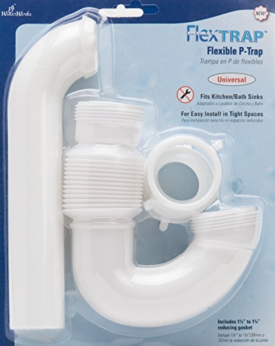 PF WaterWorks FlexTRAP Expandable and Flexible P-Trap - Universal (1-1/2-Inch or 1-1/4-Inch x 1-1/2-Inch); PF0704