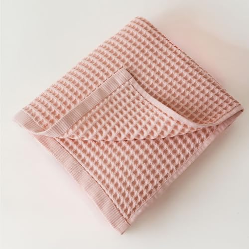Premium Waffle Bath Towels Pack of 2 Extra Large 35x71 inch - 100% Turkish Cotton, Waffle Weave, Quick Dry, Lint Free, Oversized, Thin Bath Sheet Towel (Light Pink, Set of 2 Bath Towels) - color: Light Pink, size: Set of 2 Bath Towels