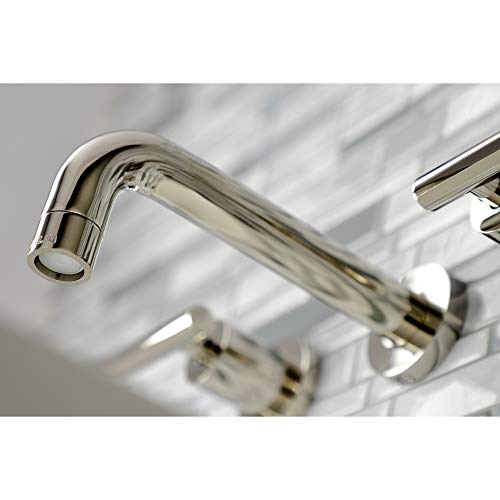 Kingston KS8126CML Wall Mount Bathroom Faucet, Polished Nickel - color: Polished Nickel