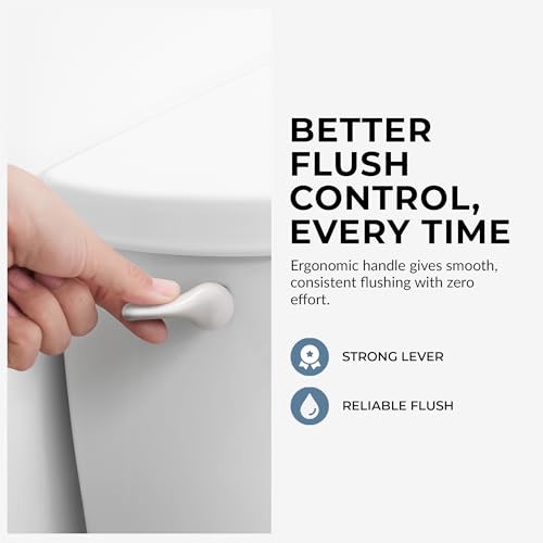Qualihome Toilet Handle Replacement (White, Side Mount) - color: White