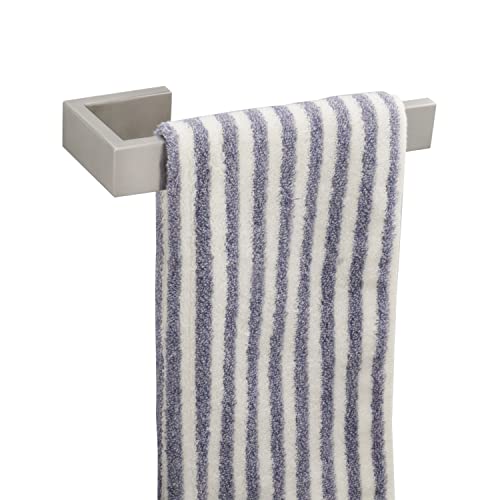 TocTen Hand Towel Holder/Towel Ring - Thicken SUS304 Stainless Steel Bathroom Hand Towel Hanger, 9 Inch Heavy Duty Wall Mounted Towel Rack, Square Hand Towel Bar for Bathroom Hardware (Brush, 9 in) - color: Brushed, size: 9 In-Rectangular