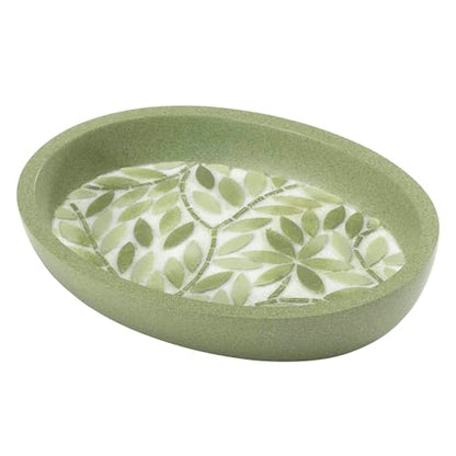 Avanti Linens - Soap Dish, 100% Hand-Painted Resin Bathroom Accessories, Botanical Home Decor (Stratford) - size: Soap Dish